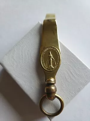 Vtg Antique Nun's Habit Brass Metal Clip Mary Miraculous Medal   • $45