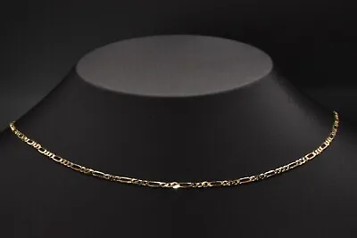 14K Solid Yellow Gold Figaro Chain Necklace For Men And Women • $316.93