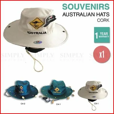 Australian Souvenirs Cork Hat Wide Brim Aussie Day Camping Safari Crocodile Gift • $14.99