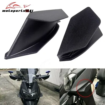 Motorcycle Black Winglet Aerodynamic Wing Kit Spoiler For Honda Yamaha Kawasaki • $11.95