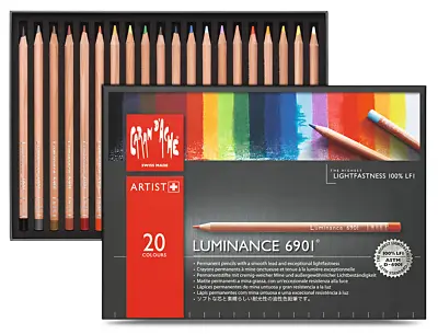 Caran D'ache Luminance Permanent Coloured Pencil 20 Colour Box Set • £82.99