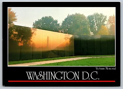 Postcard Vietnam Memorial In Washington DC Black Border Continental Size • $4.95