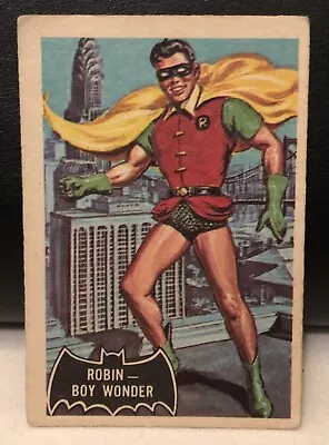 Batman 1966 Trading Card #2  Black Bat Robin Rookie • £24.99