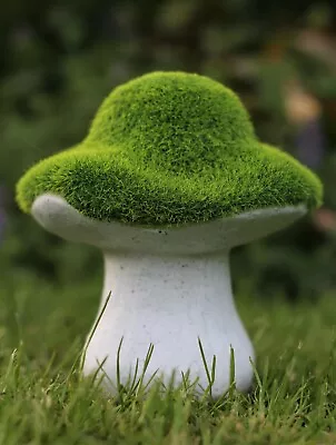 Garden Ornament Toadstool Fairy Mushroom Flocked Grass Effect Outdoor Sculpture  • £9.85