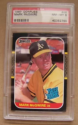 1987 Donruss Mark McGwire #46 PSA 8 Near Mint - Mint | 99 • $11