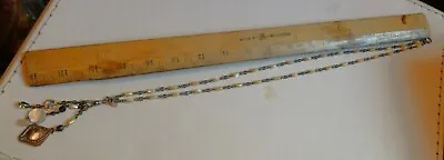 Vintage/Antique? KAARI MENG DESIGNS NYC NECKLACE Mother Of Pearl Beads & Chain • $18.81