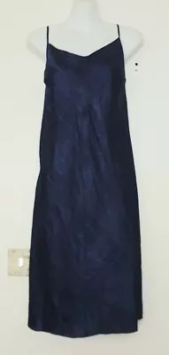 M&S Navy Nightwear Slip Nightdress Size UK 12 • £3.79