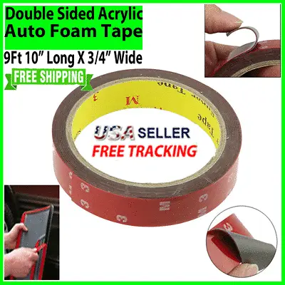 $4.99 • Buy Auto Tape Acrylic FOAM Adhesive 3m X 20mm Double Sided Mounting Truck Car New