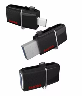 SanDisk 32GB 64GB 128GB 256GB OTG USB3.0 Micro Usb Dual Drive Lot Memory Stick • £3