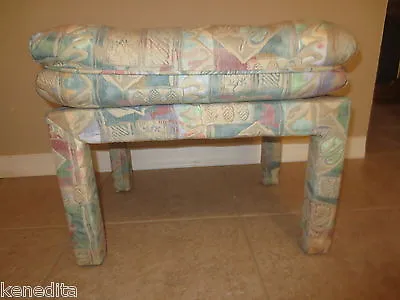 Bench Vanity Stool Hollywood Regency Retro Boho Bed Tufted Art Deco Upholstered • $180