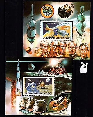 Gf Djibouti - Mnh - Space - Spaceship - Moon - Famous People  • $3