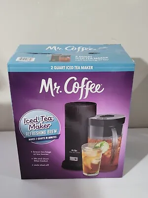 Mr. Coffee 2-Quart Iced Tea Maker Black 2-IN-1 Fast Brew BPA Free Pitcher  • $44.59