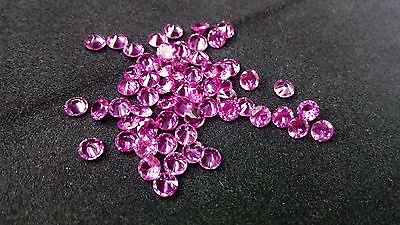 4 Mm Round Cut Pink Lab Created Sapphire Loose Gemstone. Lot Of 6 Stones • £5.50