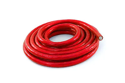 KnuKonceptz Bassik Red 0 Gauge Amplifier Power/Ground Wire TRUE 1/0 AWG 10Ft • $9.90