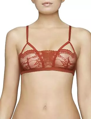 Muse By Coco De Mer Scarlett Soft Bra SCA-004-07 Womens Sexy Lace Bras Red • £17.50