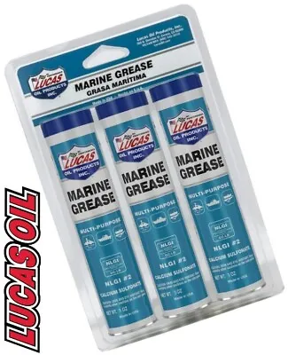 Marine Grease Fresh & Salt Water Lucas Oil 3oz Tubes (Pack Of 3) NGLI #2 - 10682 • $18.67