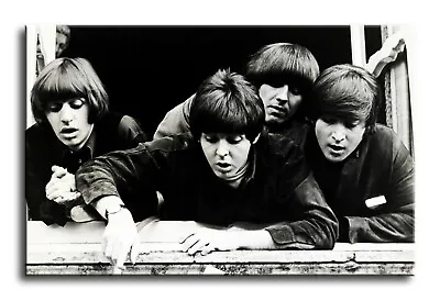 £27.99 • Buy Large Wall Art Canvas Print Of The Beatles Rare Photo Framed