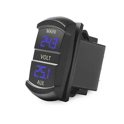 Universal 0-60V Dual Voltmeter Volt Gauge LED Digital Panel Car Battery Monitor • $13.85