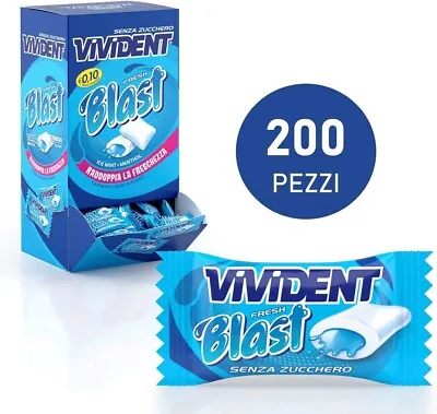 Vivid Blast Blue Mint Taste Chewing Gums Box 200 Pieces • £29.53