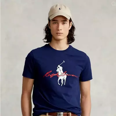 Polo Ralph Lauren Classic Fit Short Sleeve Big Pony Logo T-Shirt Navy Size L • $34.95