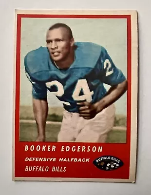 Booker Edgerson 1963 Fleer Vintage Low Grade Football Card #30 Combine Shipping • $3.25