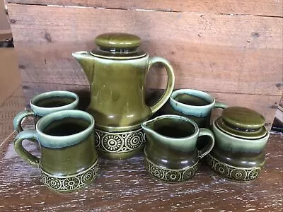 Vintage Mid Century Drip Glaze Japanese Ceramic Tea Coffee Set West German Style • $52