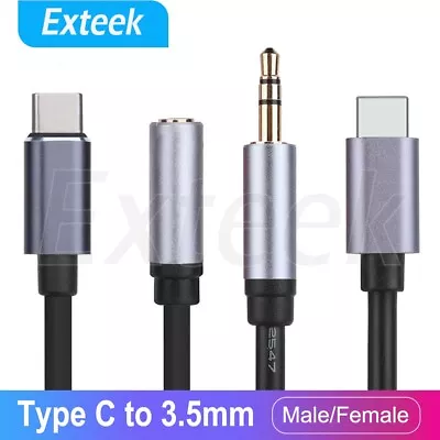 USB C Type C TO 3.5mm Female Male Headphone Jack AUX Stereo Speaker Audio Cable • $4.70