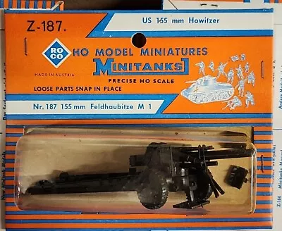Roco Minitank  Z-187  US M-1 A-1 155 Howitzer Brand New 1/87 HO Free Shipping • $22.97