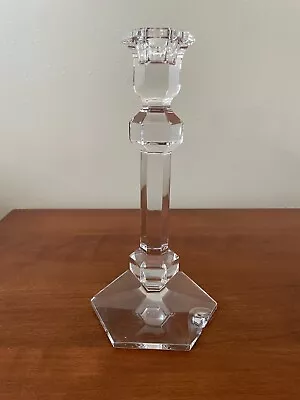  Gardenia  Crystal Candlestick Signed By Val St. Lambert - DAMAGED • $15