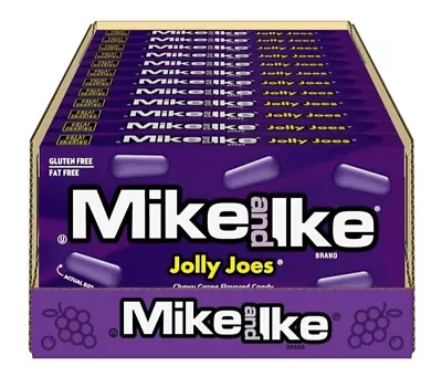 Mike And Ike JOLLY JOES GRAPE Candy - THEATRE SIZE BOXES- 12 BOXES • $36.99