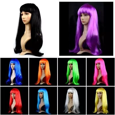 Dazzle Long Hair Long Straight Wig Straight Bangs Temperature Line Women's Wig • $9.61