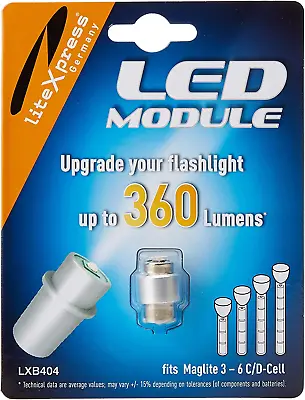 Litexpress LXB404 LED Upgrade Module 360 Lumens For 3 - 6 C/D Cell Maglite • $21.87