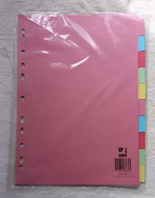 £4.50 • Buy A4 Ring Binder Lever Arch File Index Dividers 10 Part Subject Folder Cards