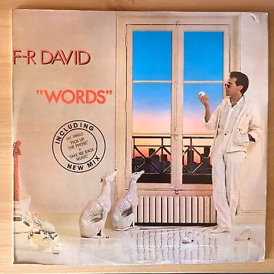 F-R David ‎– Words [1983] Vinyl LP Dance & Electronica Synth-Pop Carrere Records • $34.38