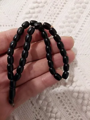 Vintage 33+1 Bakelite Era Black Beads Prayer Beads Bakelite/celluloide • $19