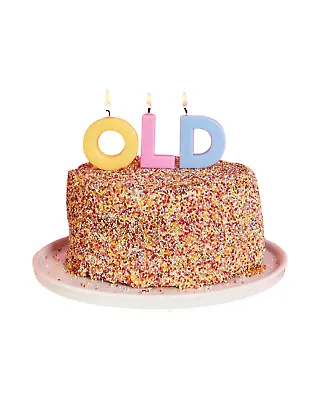 Candles Birthday Retirement Old Funny Happy Birthday Cake Candles 40th 50th 60th • £2.99