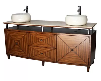 72-Inch Contemporary Style Double Sink Bathroom Vanity Model 2252-L • $1619