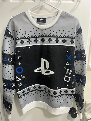 Playstation PS Christmas Holiday Mens Sweater Sweatshirt Size M Black • $15