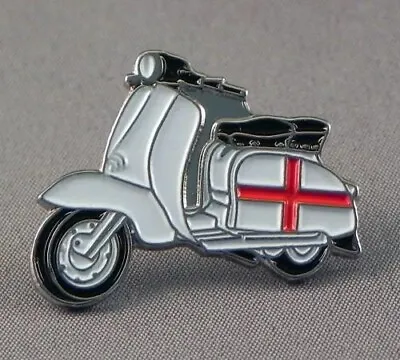 Brand New Vespa Lambretta Saint George  Flag Scooter SKA MOD Badge Tie Pin Badge • £2.15