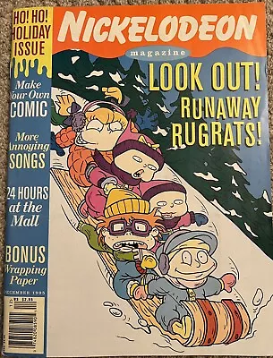 Vintage RARE Dec 1985 Nickelodeon Magazine Rugrats Bonus Wrapping Paper Flawed • $24.99