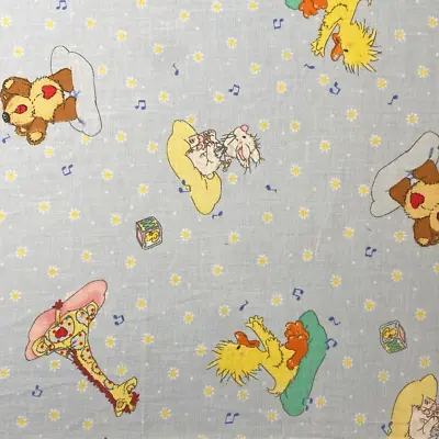 Little Suzy's Zoo ANIMALS & MUSIC Vintage Fabric Quilt Craft Sew - By The Yard • $13.95