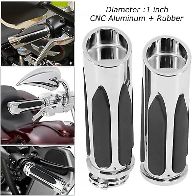 1  Motorcycle Handlebar Hand Grips For Harley Road King Softail Sportster Custom • $22.78