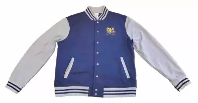 Disneyland Park Varsity Jacket Navy Blue Mickey Mouse 2015 Adult Size L - READ • $29.95