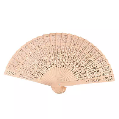 Wooden Hand Fan Foldable Sandalwood Scented Hand Held Folding Hand Fans Gifts • $8.17