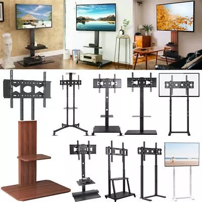 Height Adjustable Tall Floor TV Stand Mount Portable TV Cart Freestanding T 100  • £57.91