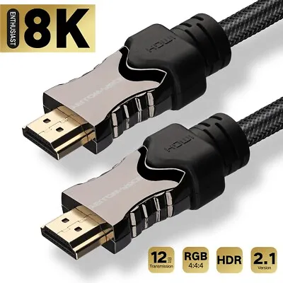 LOT 20M 15M 10M 7M 8M 5M 4M 3M 2M 1M  8K 4K 1080P HDMI Cable 2.1v 2.0v 1.4v AU • $17.09