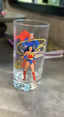 1976 VINTAGE Pepsi Co. Superman/Superwoman Drinking Glass • $65