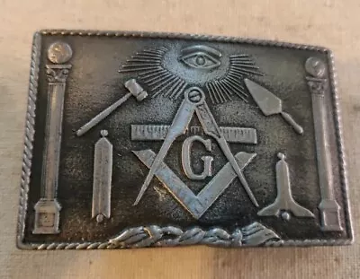 Vintage Masonic Belt Buckle 1978 All Seeing Eye • $19.99