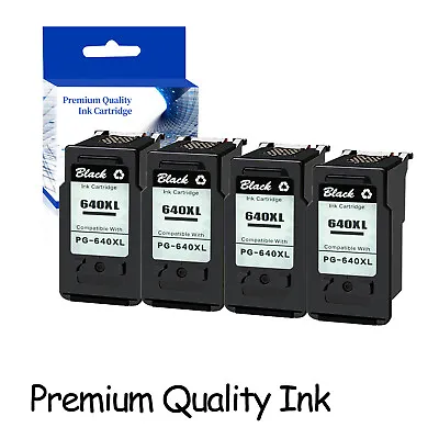 4PK PG-640XL 640 XL Black Cartridge For Canon PIXMA MG2160 MG2260 MG3160 MG3260 • $130.89