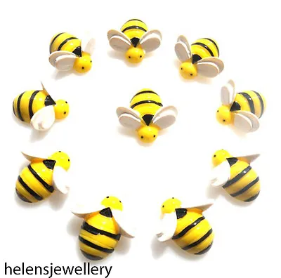 £6.99 • Buy 🐝🐝10 Cute 3d Bumble Bees Flatback Cabochons Kawaii Decoden 🐝🐝